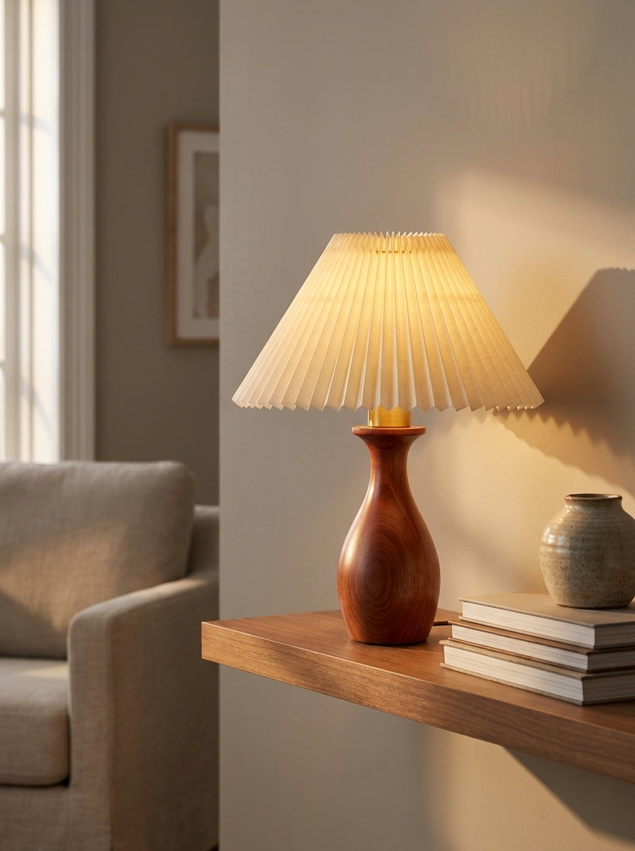 Textil Tischlampe Mabel