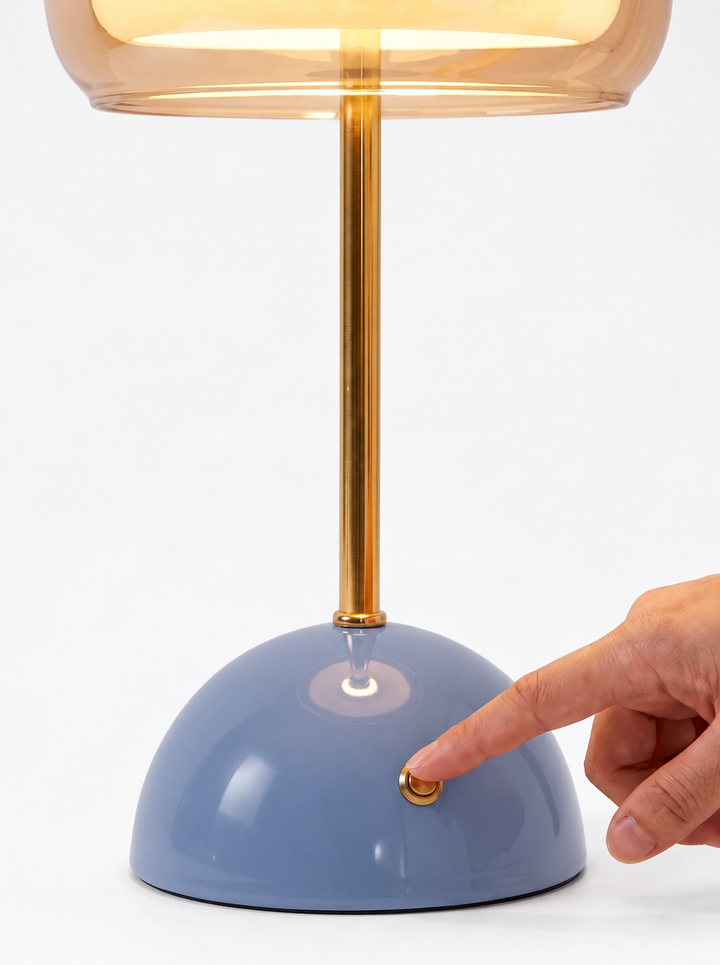 Lámpara de mesa de vidrio