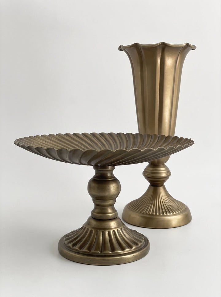 Metall Vase Gerillt - Nell & Croft