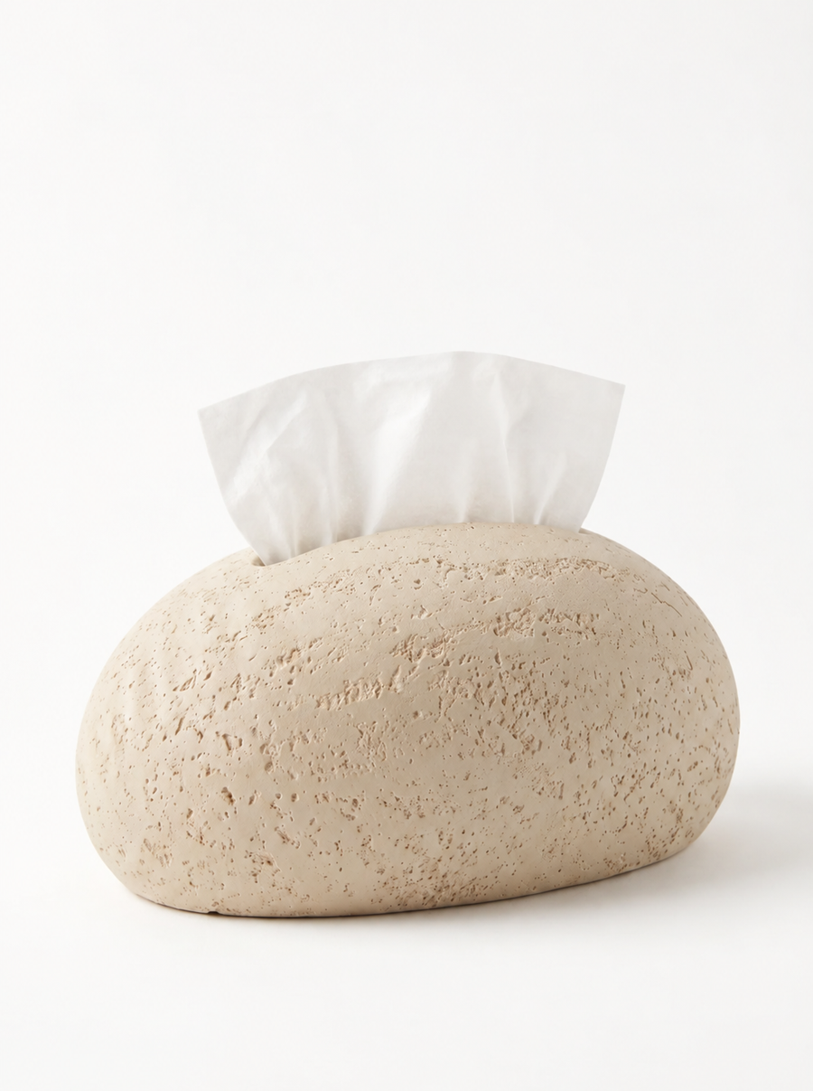 Scatola per fazzoletti effetto ciottolo