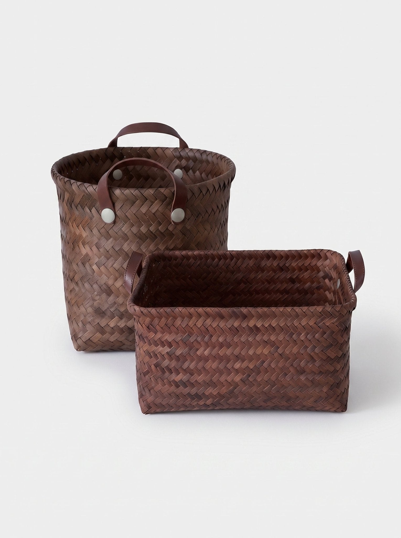 Rattan-Optik Korb-Duo eckig/rund - Nell & Croft