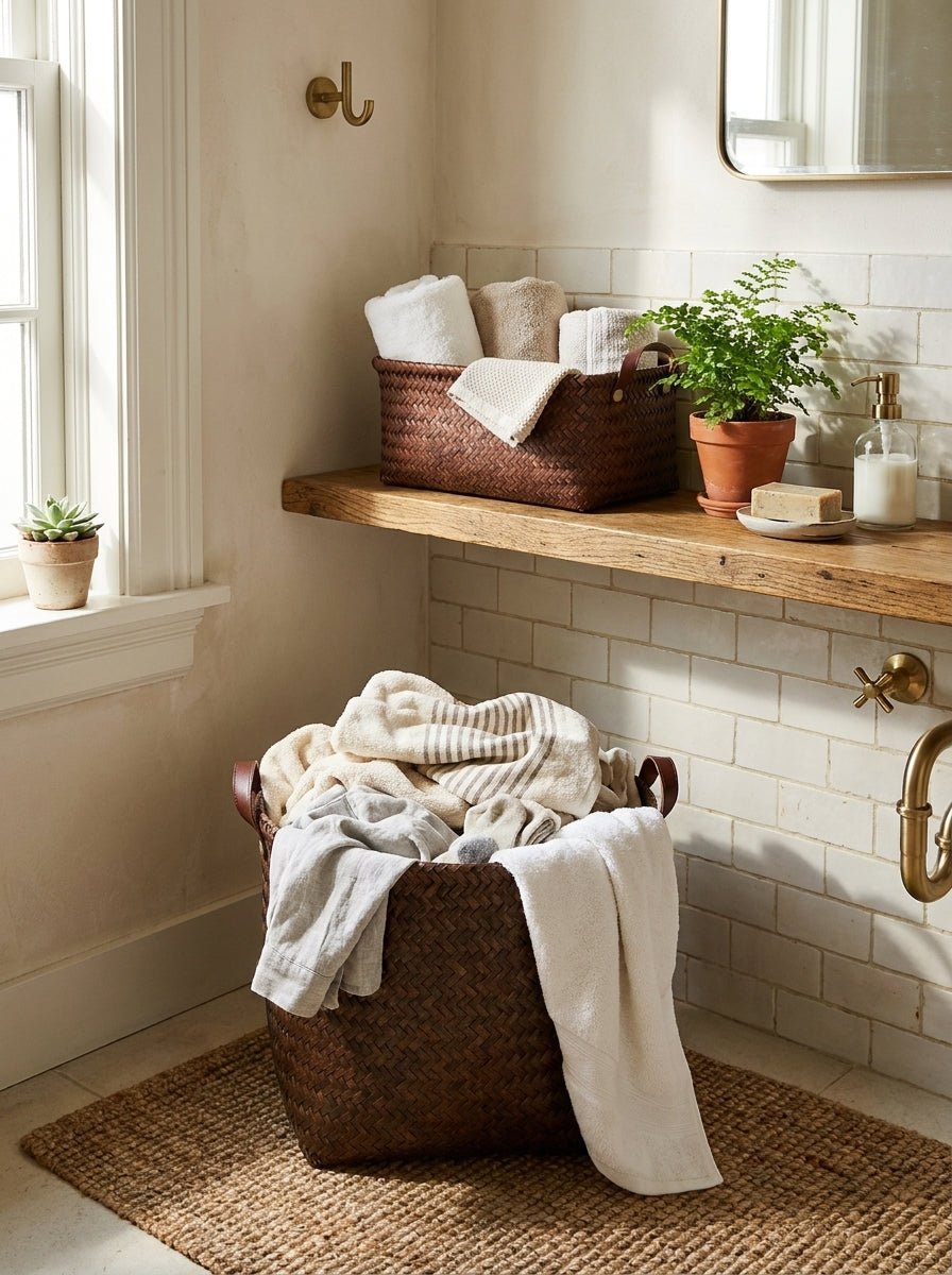 Rattan-Optik Korb-Duo eckig/rund - Nell & Croft