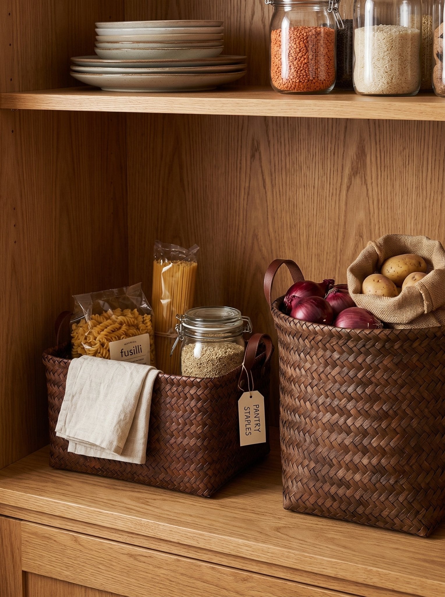 Rattan-Optik Korb-Duo eckig/rund - Nell & Croft