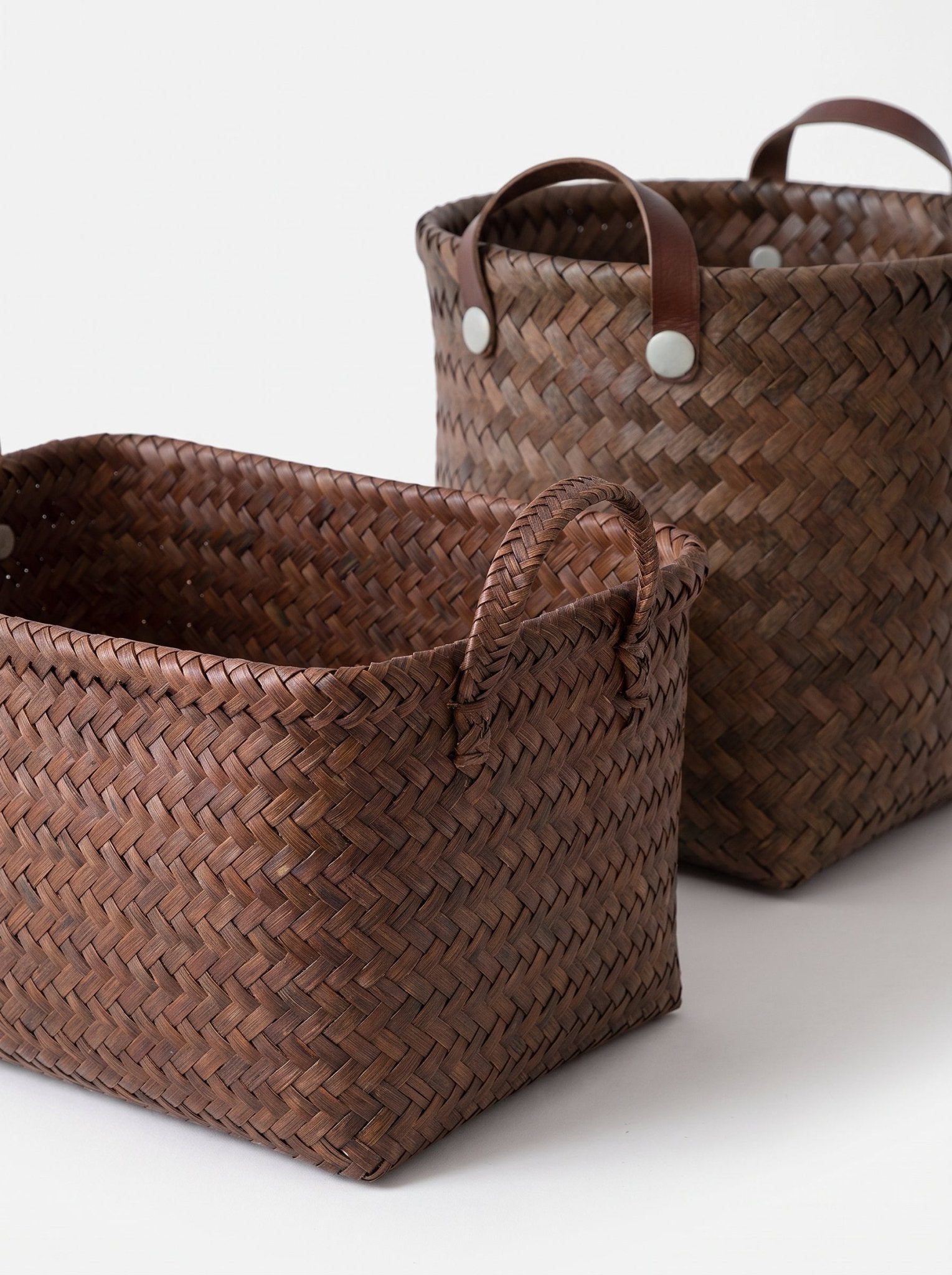 Rattan-Optik Korb-Duo eckig/rund - Nell & Croft