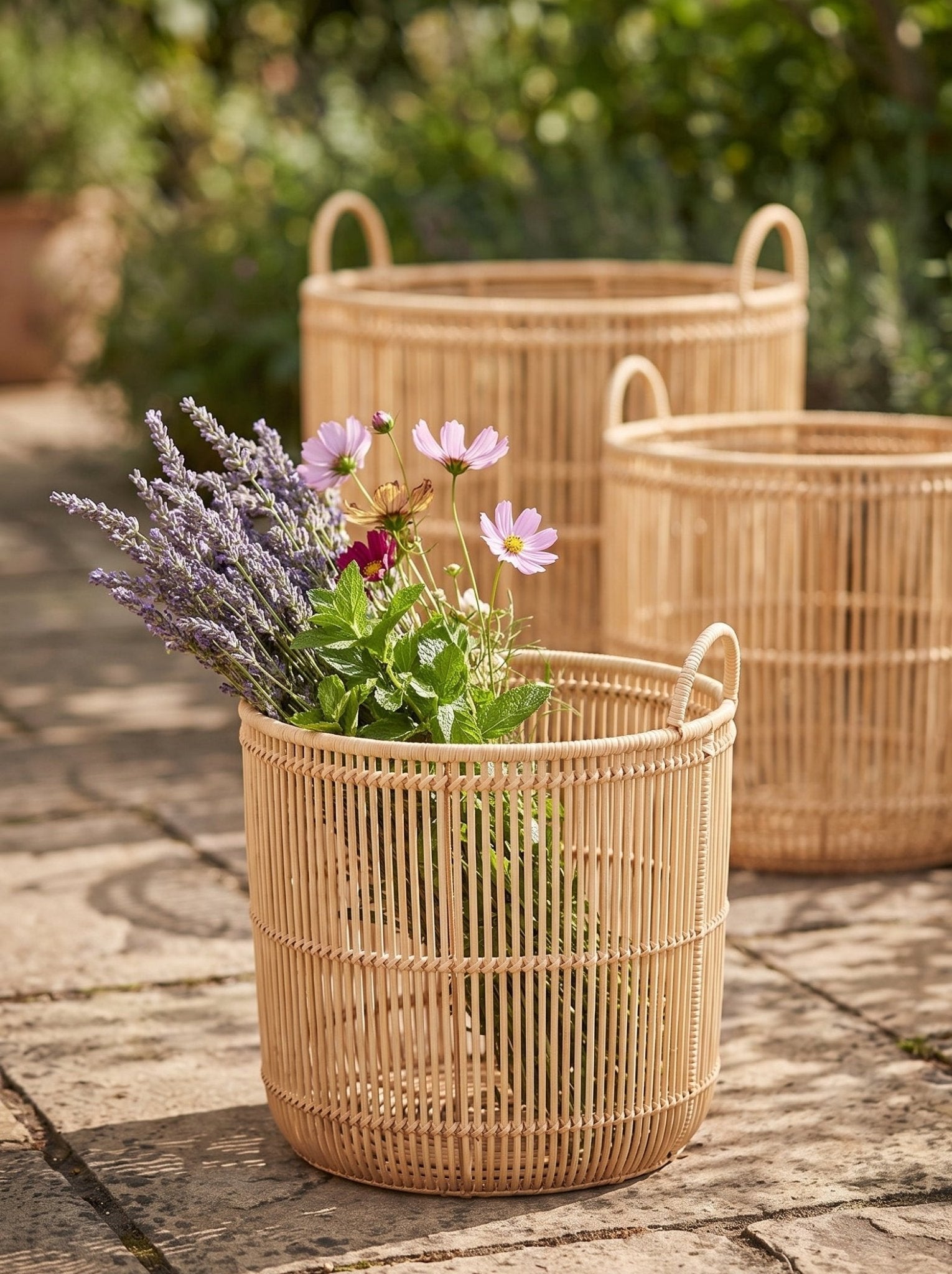 Rattan-Optik Wäschekorb-Set - Nell & Croft