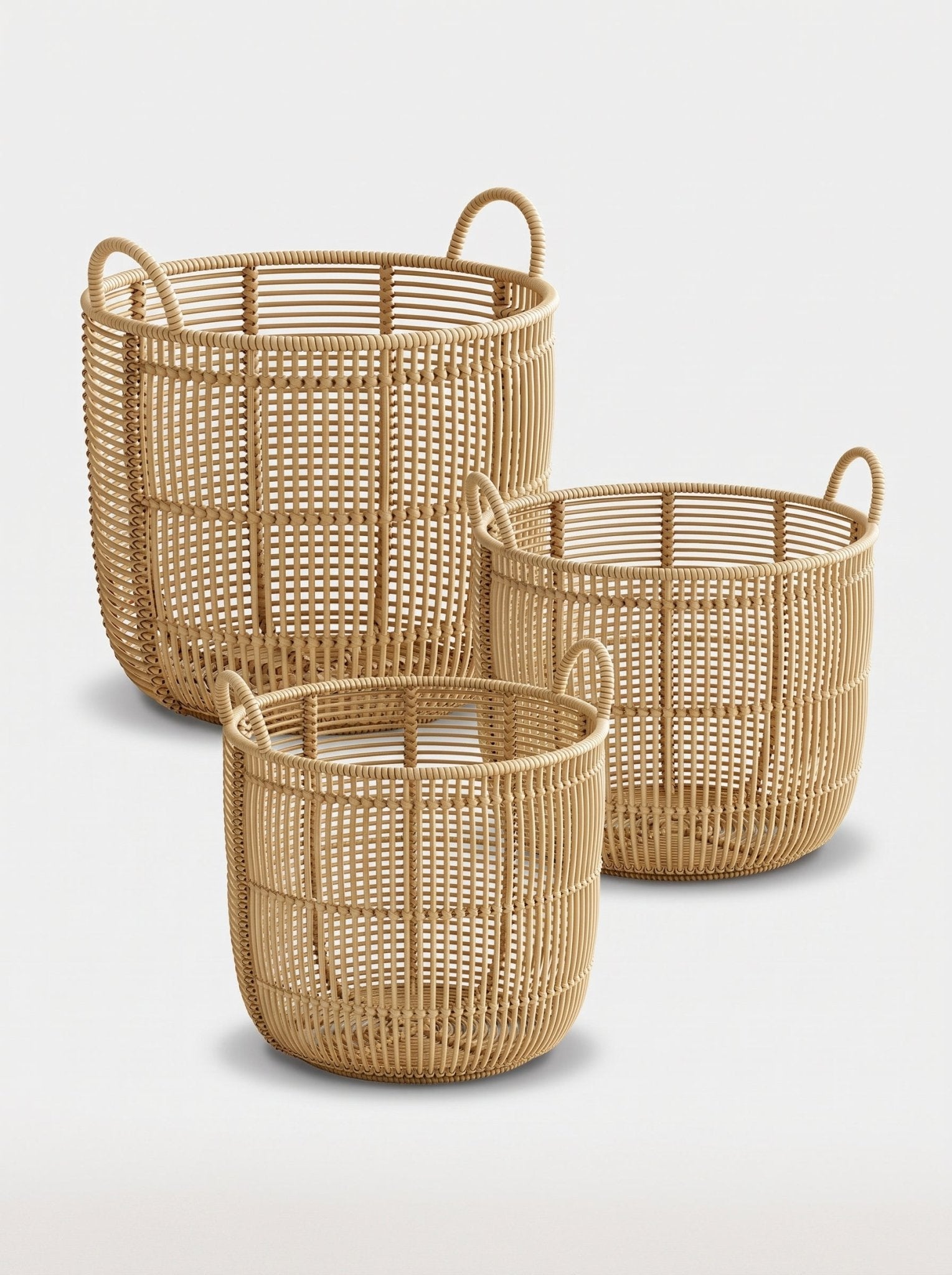 Rattan-Optik Wäschekorb-Set - Nell & Croft