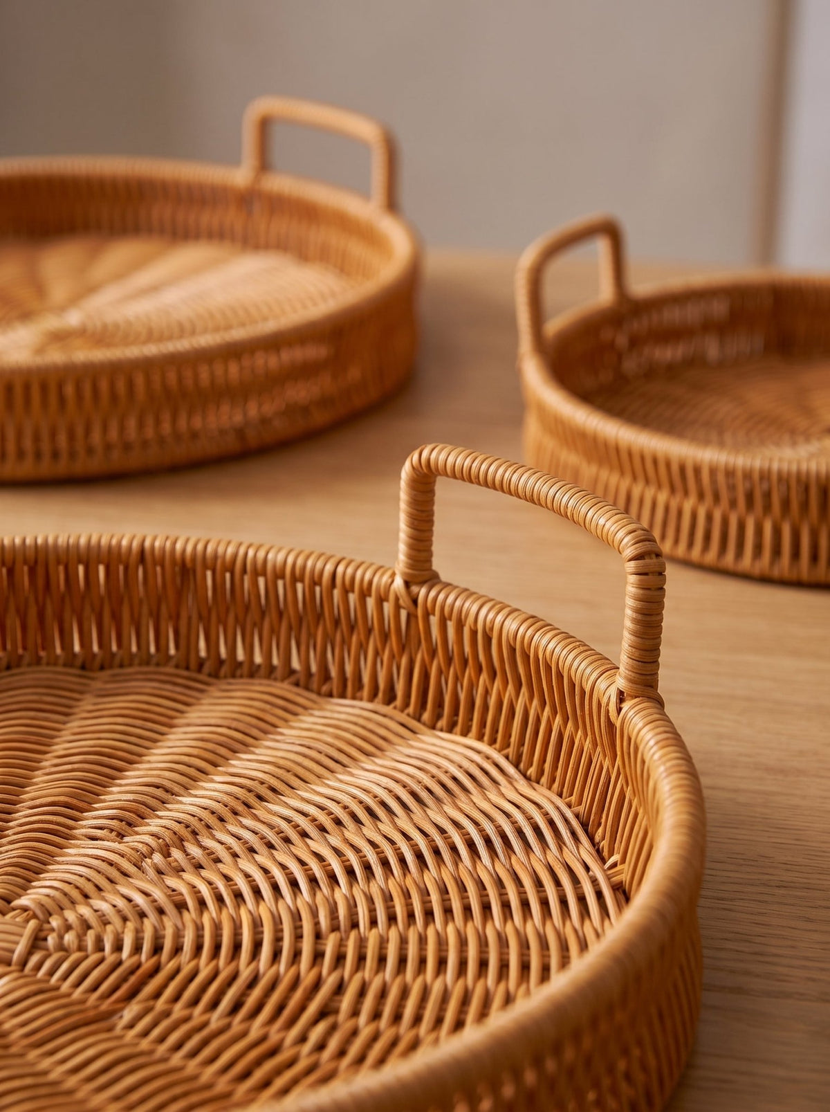 Rattan Tablett-Set - Nell & Croft
