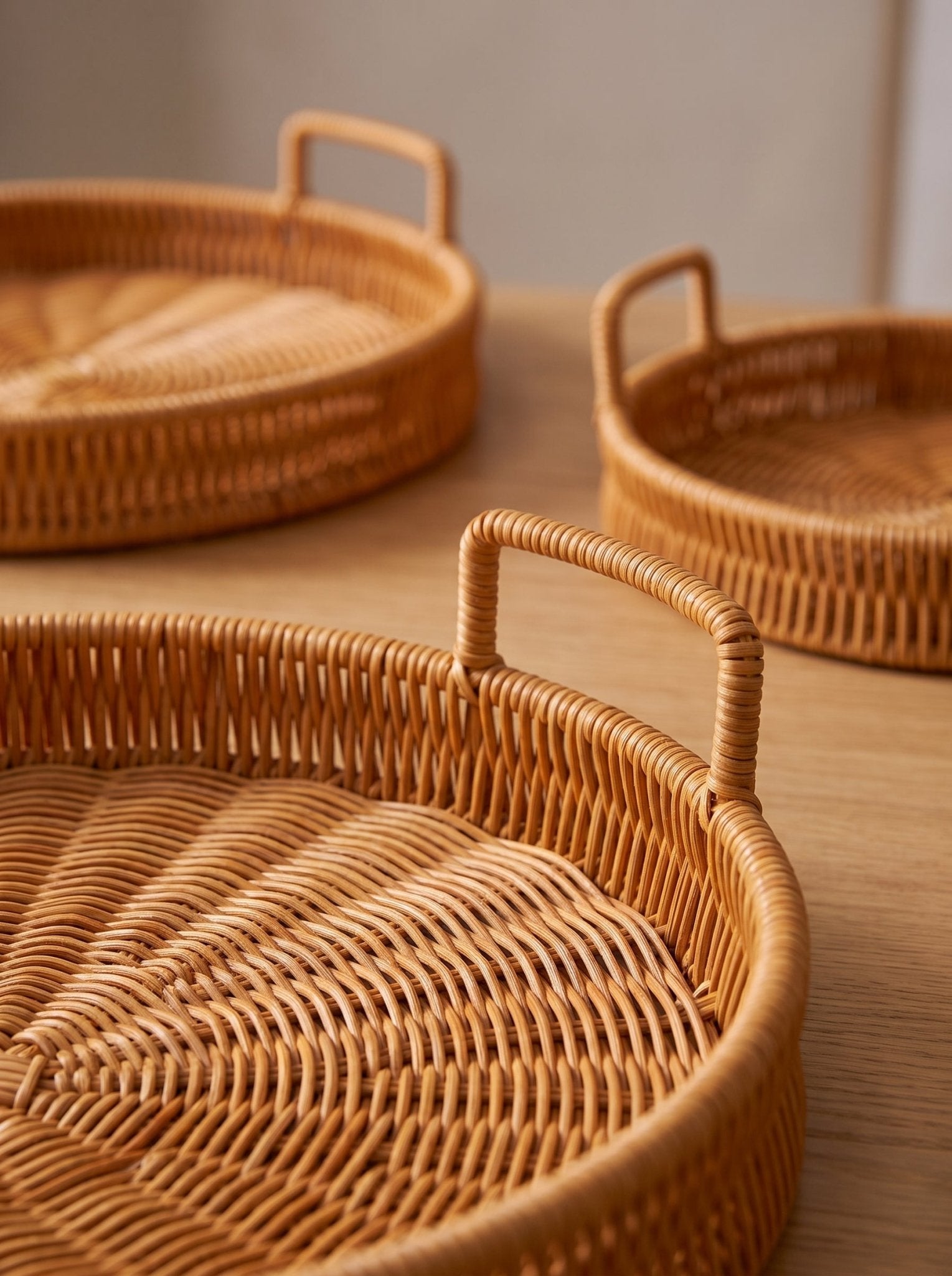 Rattan Tablett-Set - Nell & Croft