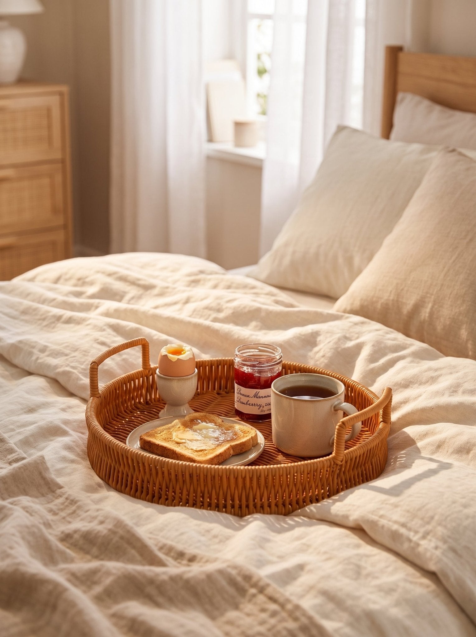 Rattan Tablett-Set - Nell & Croft