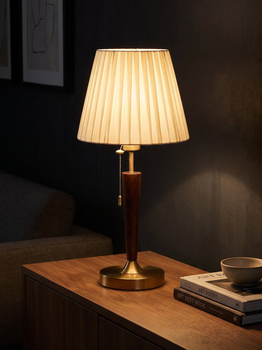 Schmale Plissee-Tischlampe - Nell & Croft