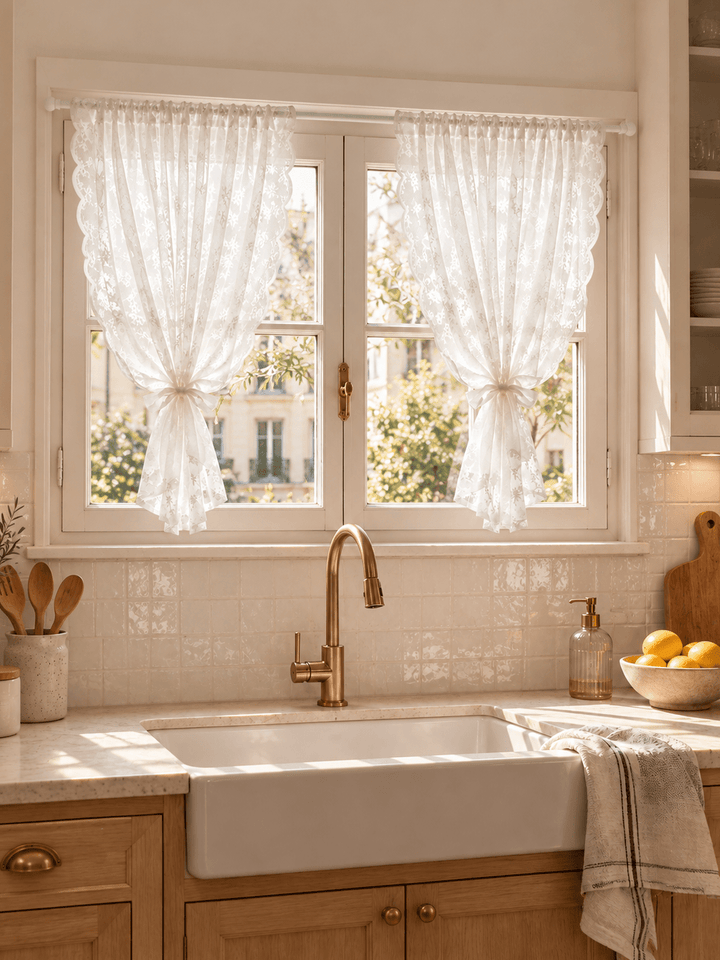 Spitzengardine im Landhausstil - Nell & Croft
