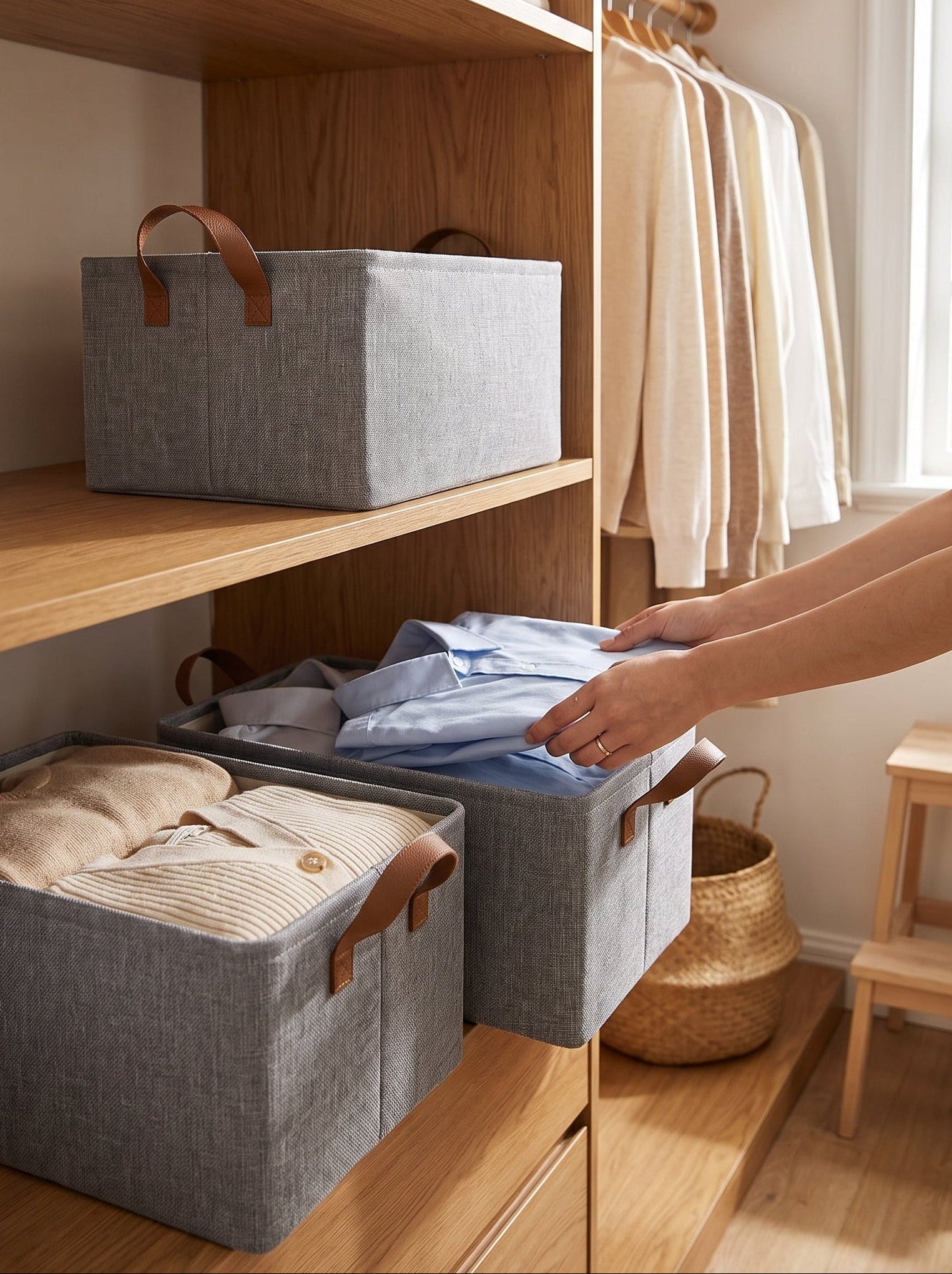 Stoffbox mit Gestell im 3er-Set - Nell & Croft