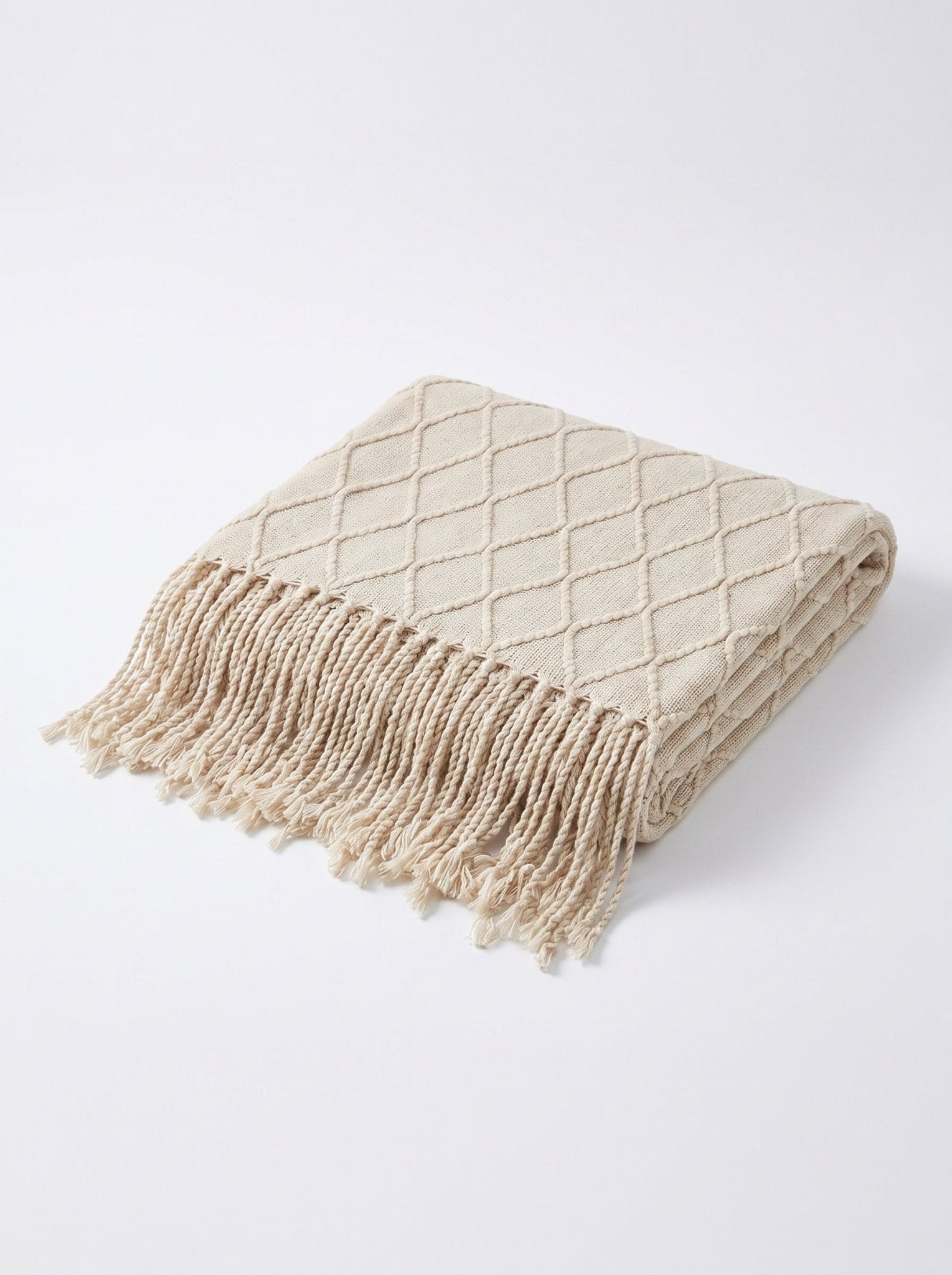Strickdecke mit Rautenmuster - Nell & Croft